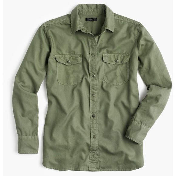J Crew Boyfriend Utility Shirt - Picture 2 of 6